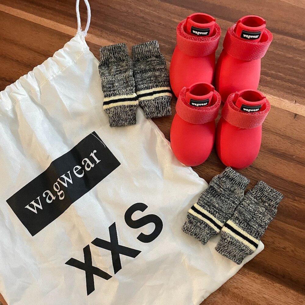 Wagwellies Red XXS w/ socks